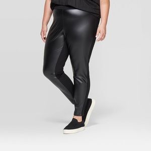 Ava & Viv New Plus Size Faux Leather Leggings